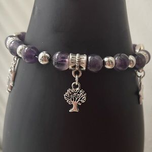 Amethyst and Agate bracelet.